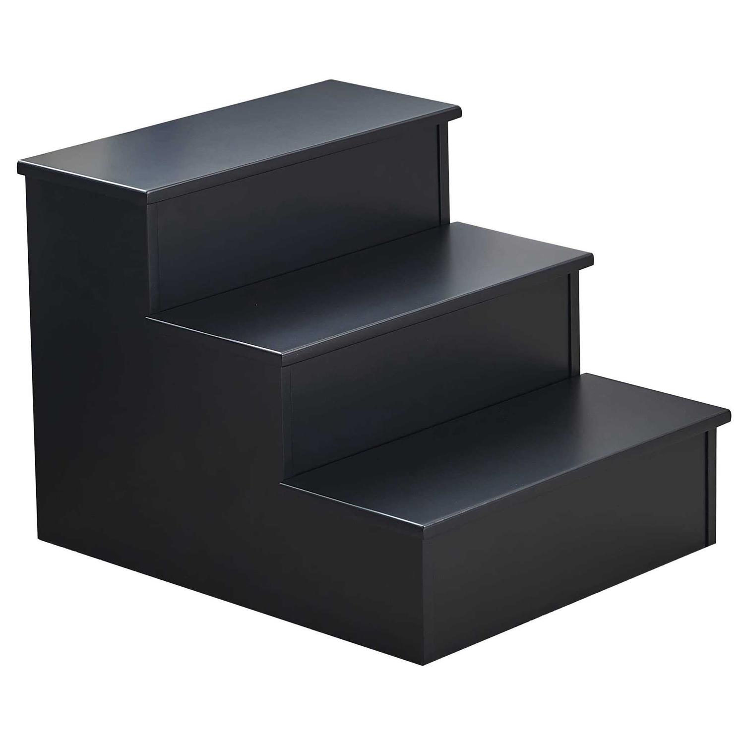 Kings Brand Furniture Darien 3 Step Wood Step Stool for Adults or Kids - Pet Supplies online store