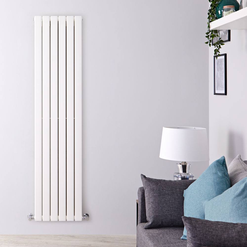 Hudson Reed Delta - Hot Water Radiator - 63x22 x 17x22 - Vertical European Design - White NAHBX018