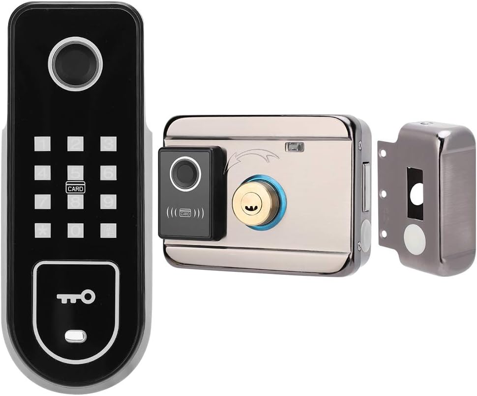 Fingerprint Password Mechanical Keys WiFi Door Lock, Keyless Entry Electronic Door Lock Anti Theft Lock, Smart Security for Anti-Theft
