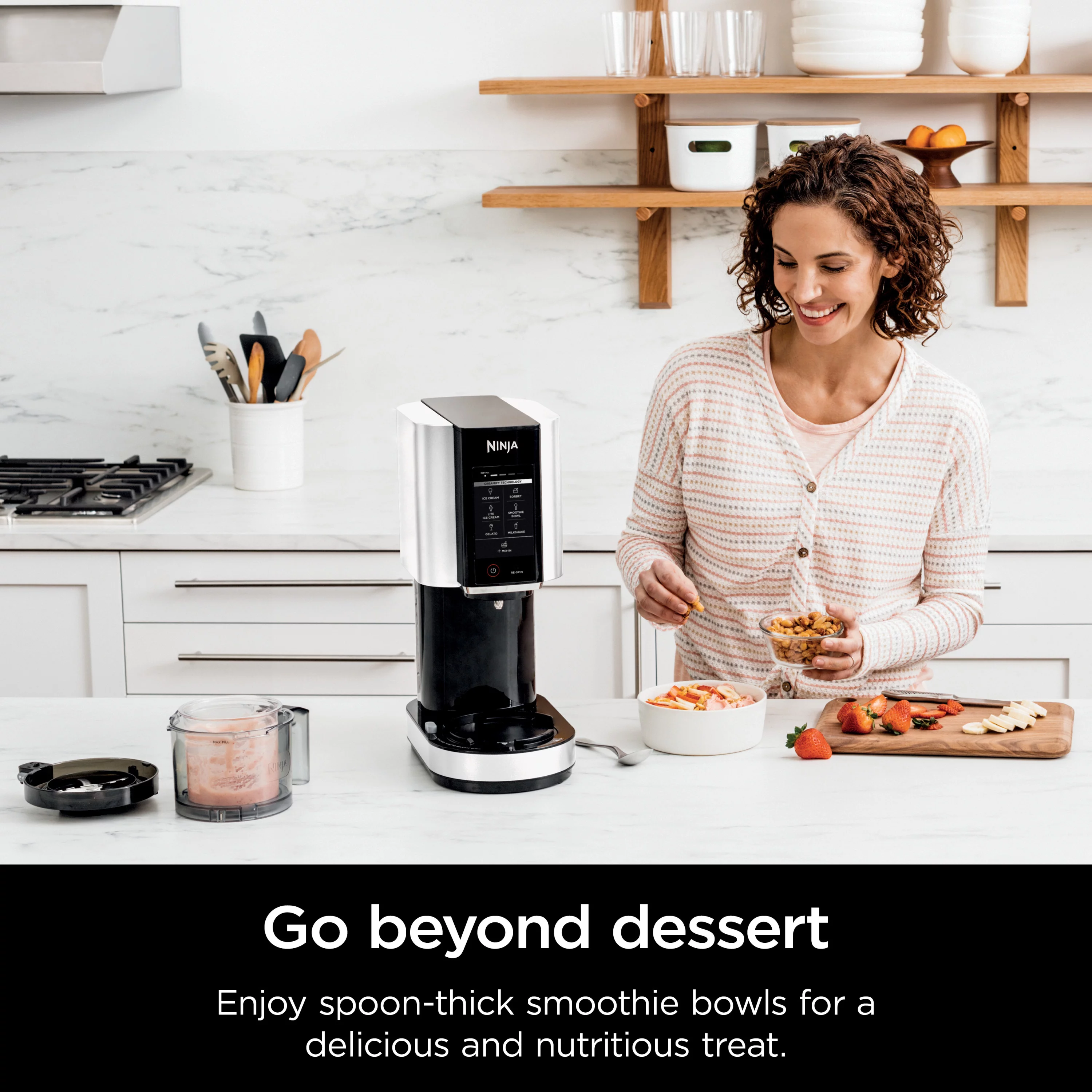Ninja® CREAMi®, Ice Cream Maker and Frozen Treat Maker with 7 One-Touch Programs, NC300WMWH