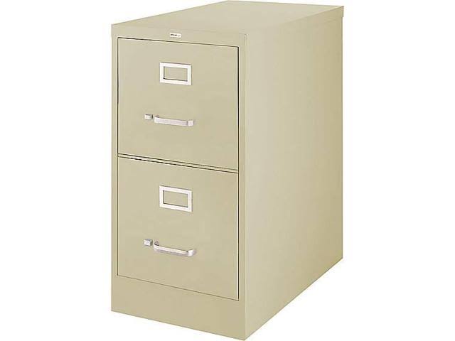 Staples 2-Drawer Legal Size Vertical File Cabinet, Putty (26.5-Inch)