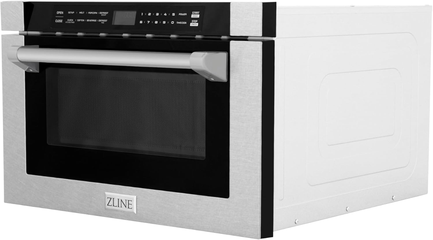 24" 1.2 Cu. Ft. Built-in Microwave Drawer with A Traditional Handle in Fingerprint Resistant Stainless Steel Silver Ul Listed