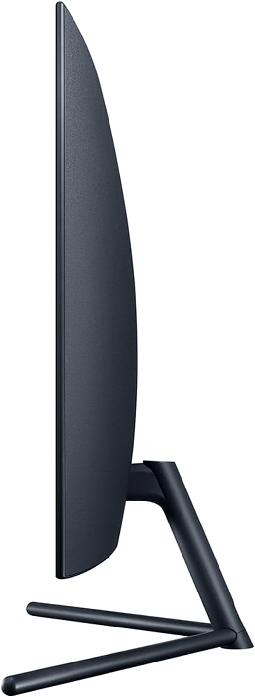 Samsung UR59 32-inch Curved 2160P 4K UHD Borderless IPS LCD ViewFinity Monitor, 2-Pack Bundle with, DisplayPort, HDMI, USB - Desk Mount Dual Monitor Stand (U32R590CWN), silver
