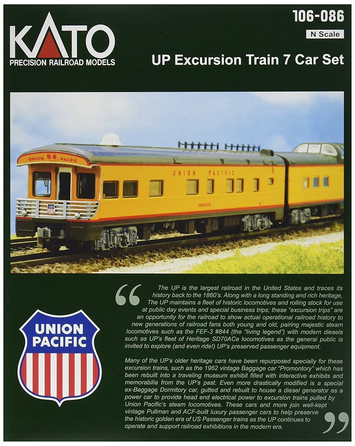 Kato N 106086 Excursion Train 7-Car Set, Union Pacific - Megean