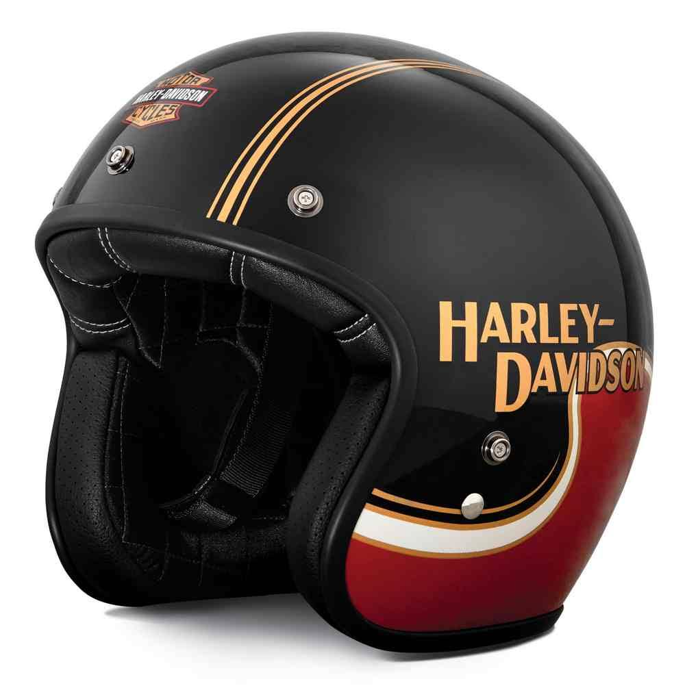 Harley-Davidson The Shovel B01 3/4 Motorcycle Helmet - Black