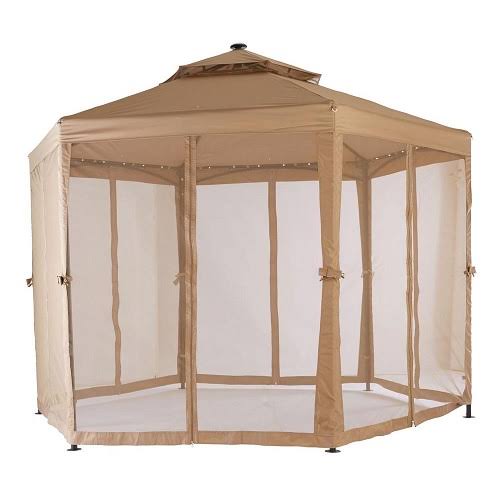 Hampton Bay 10 ft. x 10 ft. Solar Gazebo Replacement Canopy