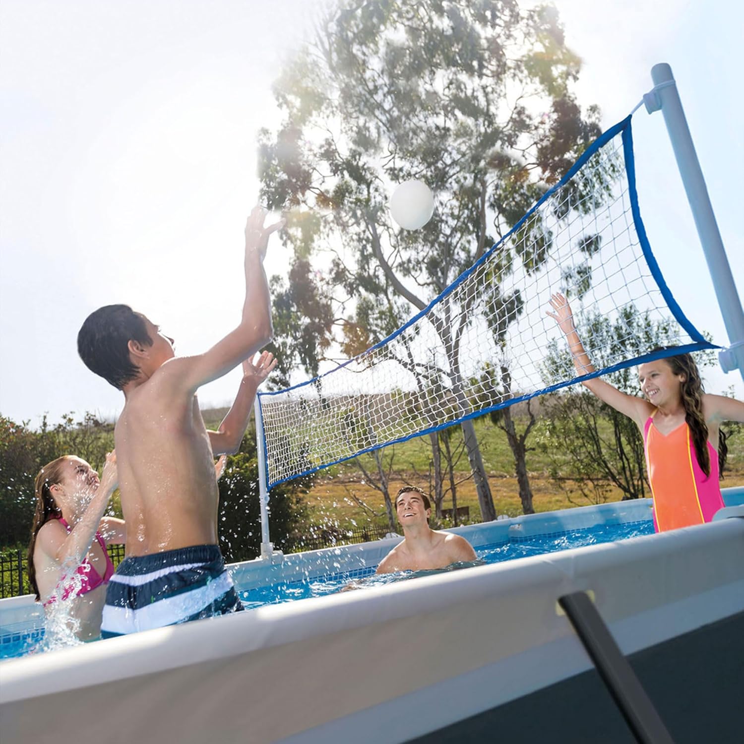 INTEX 26367EH Ultra XTR Deluxe Rectangular above Ground Swimming Pool Set: 24ft x 12ft x 52in – includes 2100 GPH Sand Filter Pump – Saltwater System – SuperTough Puncture Resistant – Rust Resistant