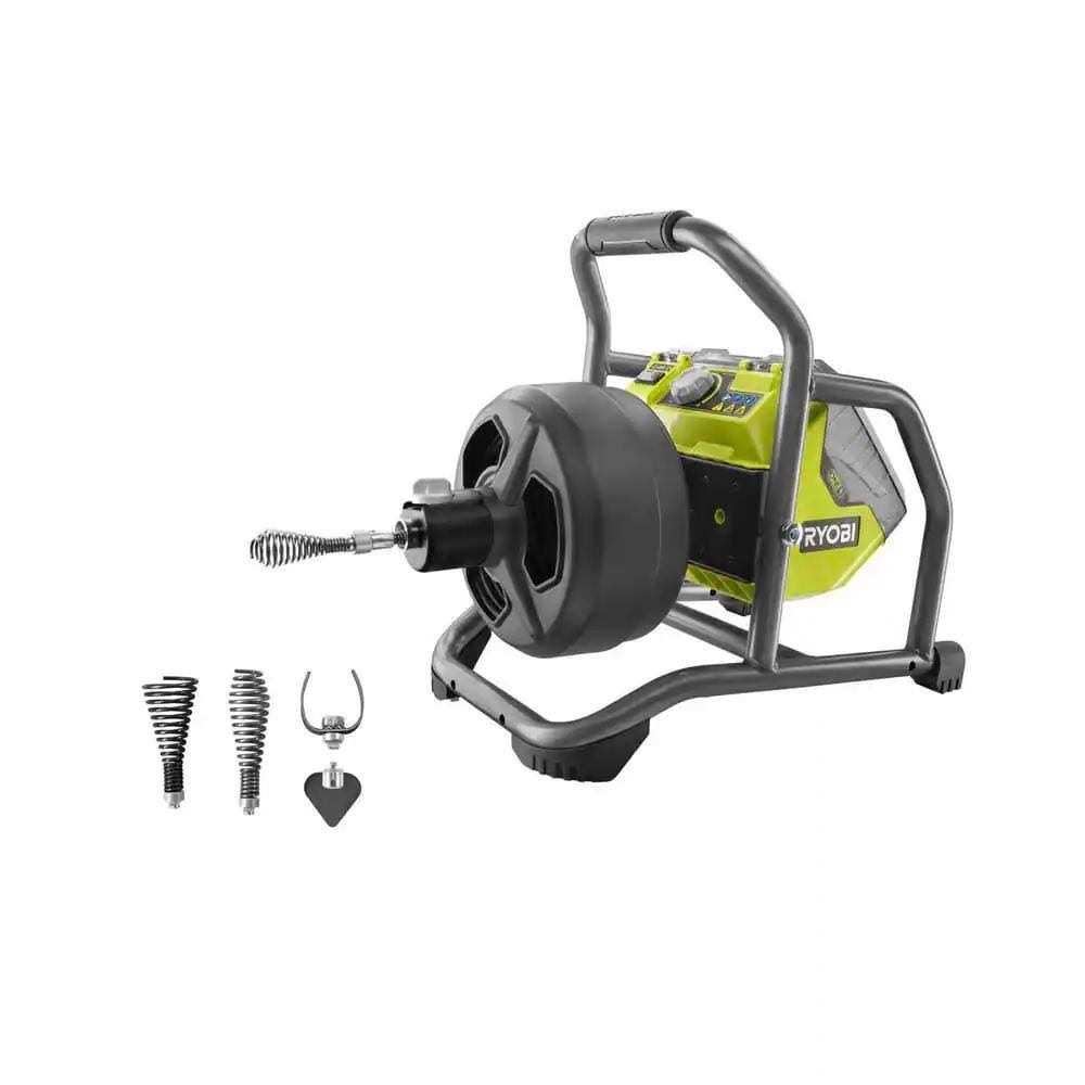 Ryobi ONE+ 18V Hybrid Drain Auger Kit with 50 ft. Cable, 2.0 Ah Battery, 18V Charger and Cutter Tips - Shop Hardware Tools Online Store