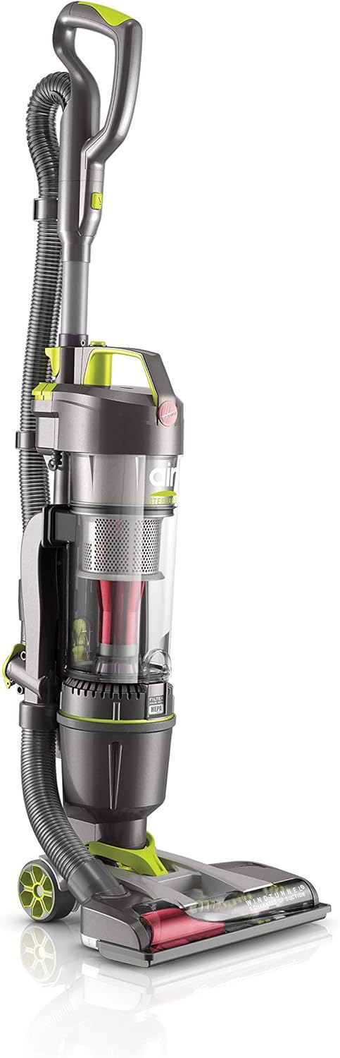 Hoover Windtunnel Air Steerable Bagless Upright Vacuum Cleaner, Lightweight, Corded, UH72400, Grey , Gray