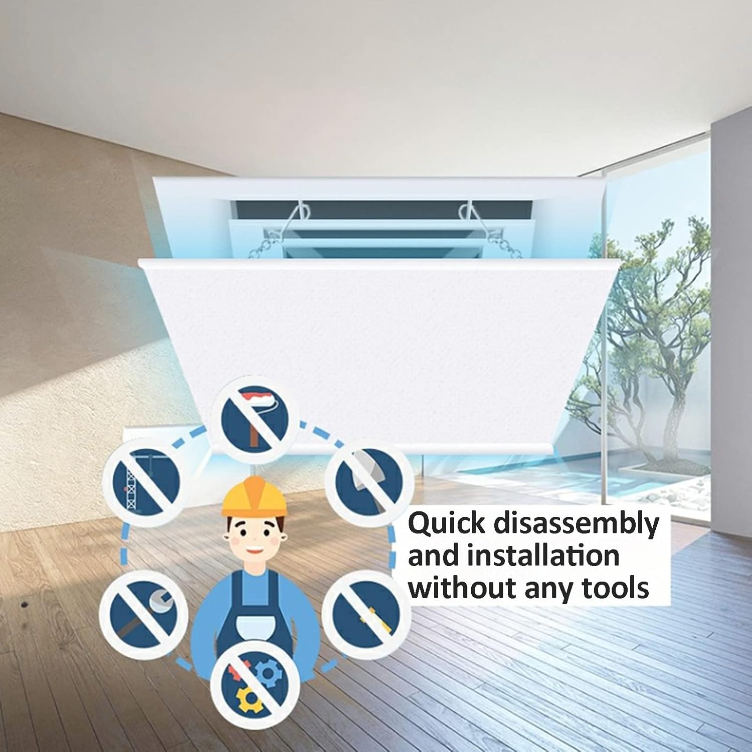 Adjustable Air Conditir Deflector, Air Central Vent Deflector Prevent The Cold Air from Blowing Straight, Easy Installation, Cl