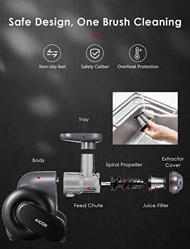 Aicok Slow Masticating Juicer with Quiet Motor
