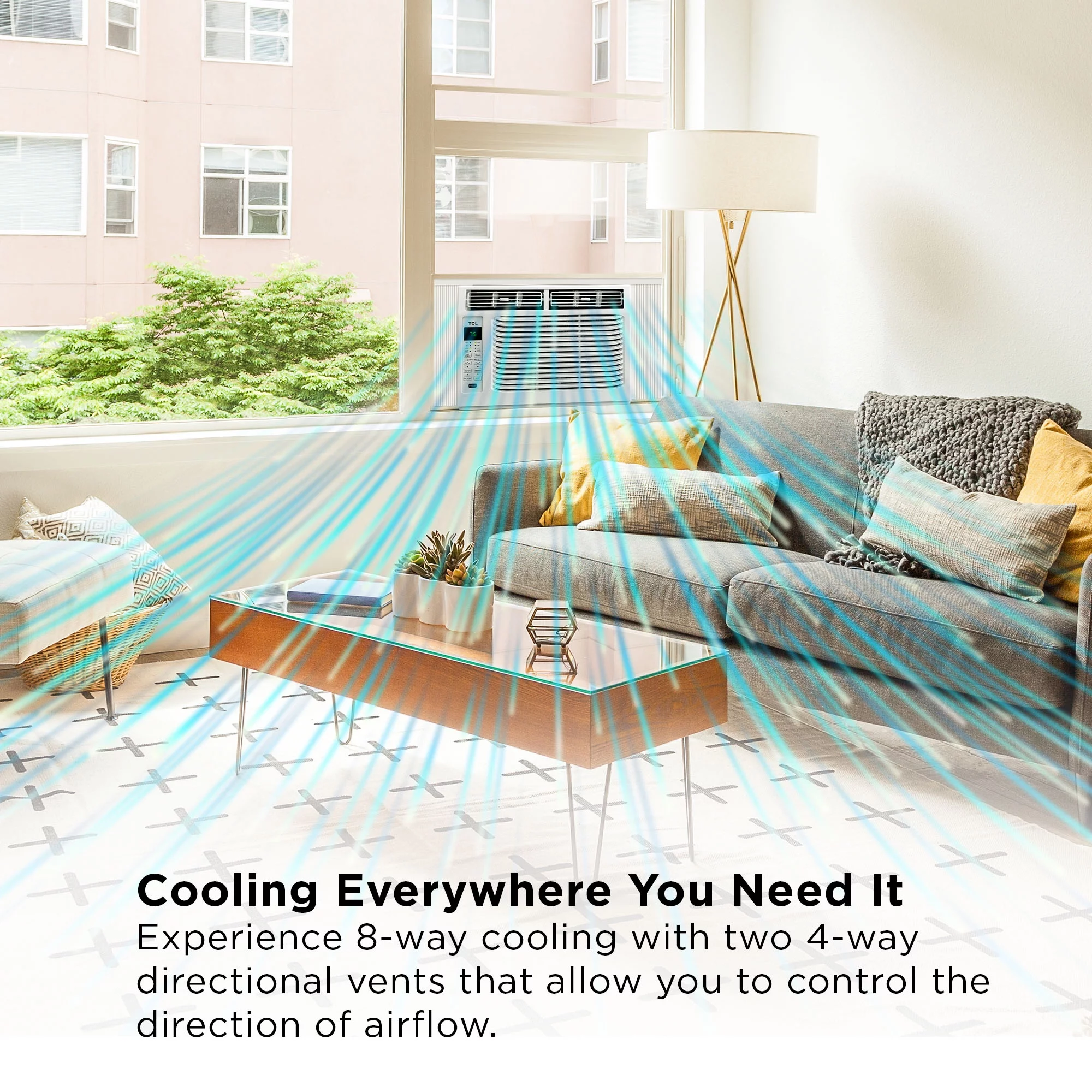 TCL 6,000 BTU 115-Volt Window Air Conditioner with Remote, White, W6W31