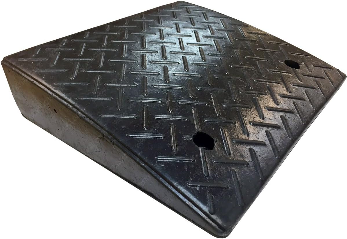Electriduct 4.3" Lite Duty Rubber Curb Ramp 10,000 lbs Weight Capacity (5 Tons) Pack of 2
