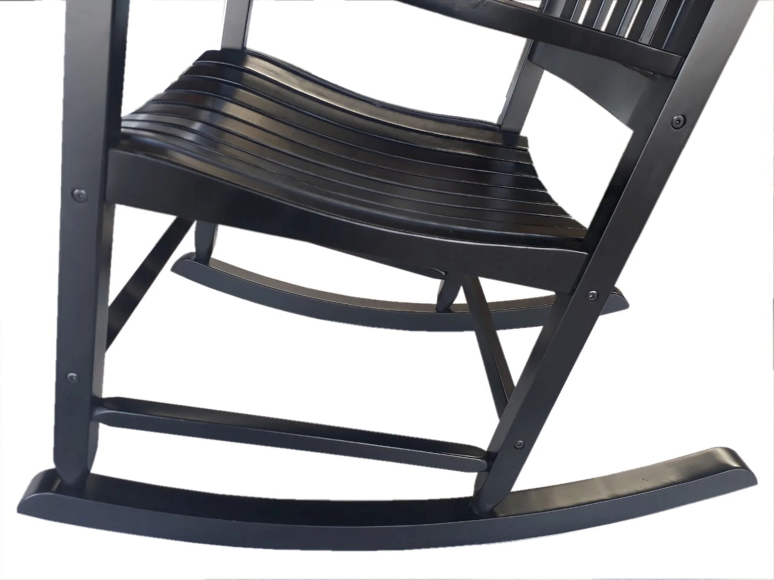 Mainstays Outdoor Wood Porch Rocking Chair, White Color, Weather Resistant Finish