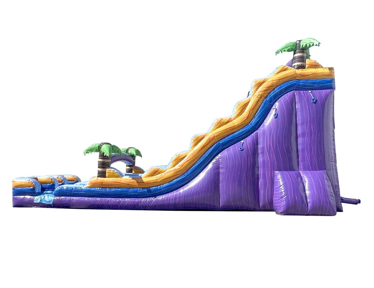 TentandTable Commercial Inflatable Water Slide, Rainbow Double Lane with Blower, 13'