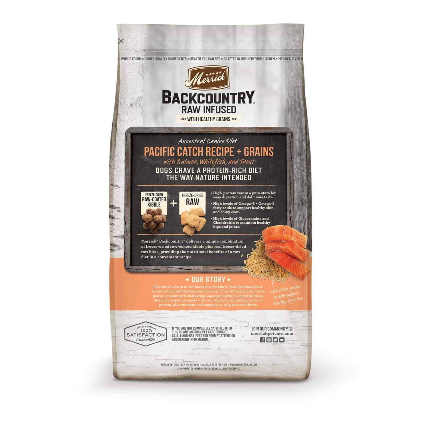 Merrick Backcountry Grain Free Raw Infused Recipe Dry Dog Food - Pet Supplies online store