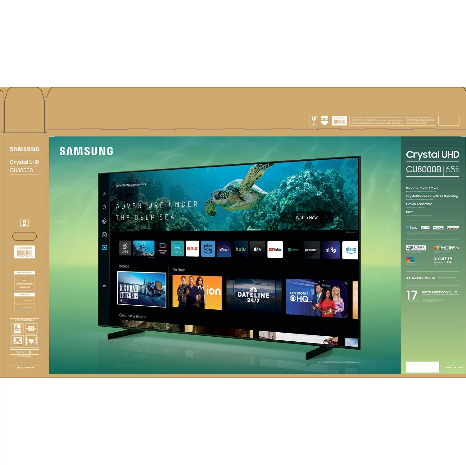 SAMSUNG 65 Class CU8000B Crystal UHD 4K Smart Television UN65CU8000BXZA