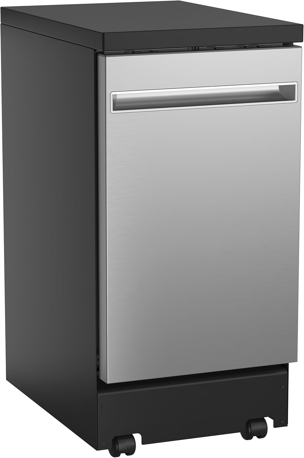 GE GPT145SSLSS 18" Energy Star Portable Dishwasher with 8 Place Settings Autosense Cycle Pocket Handle and 53 dBA in Stainless Steel