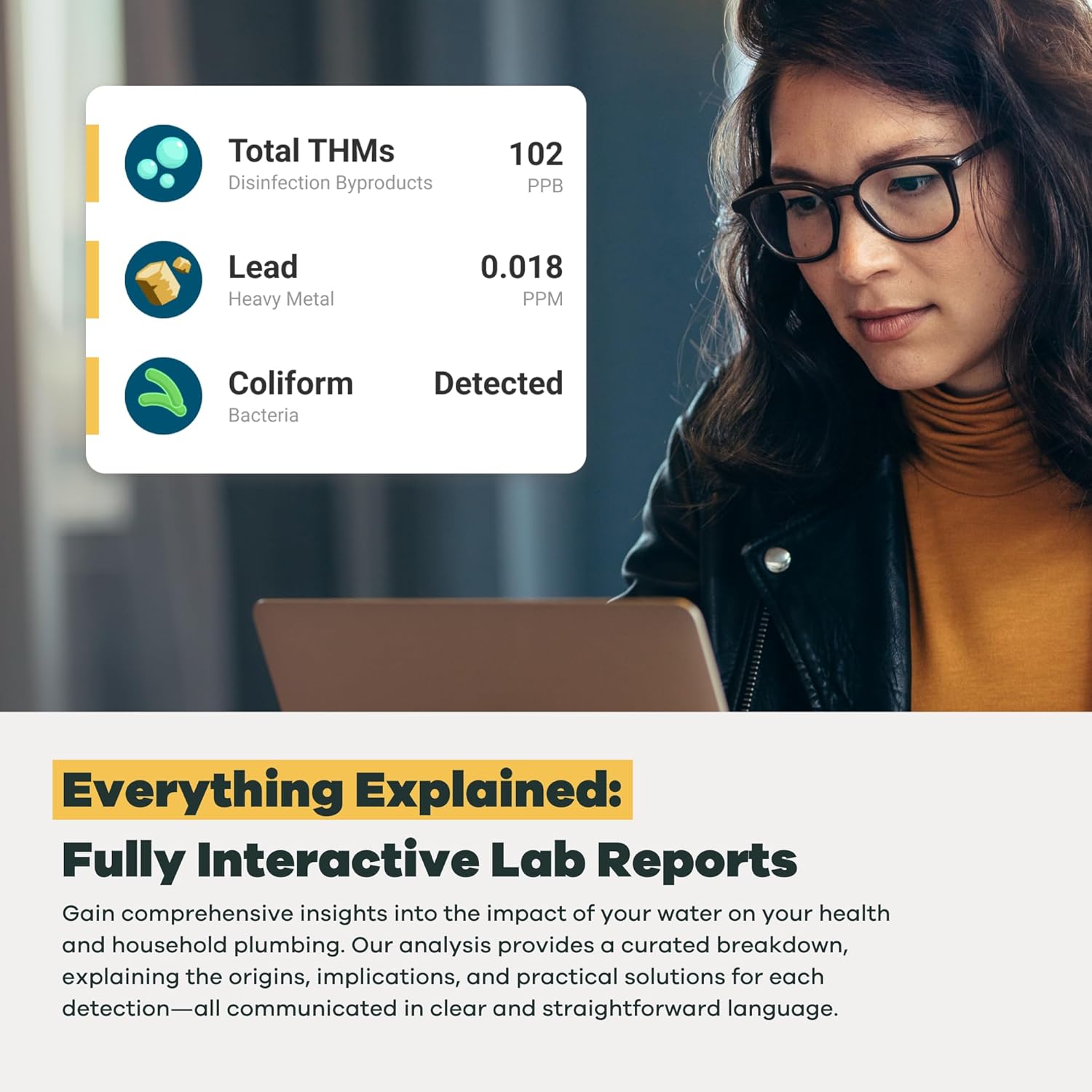 Ultimate Home Water Test by Tap Score | Well or City | EPA Certified Drinking Water Labs | "#1 Best Home Water Test" - Wirecutter