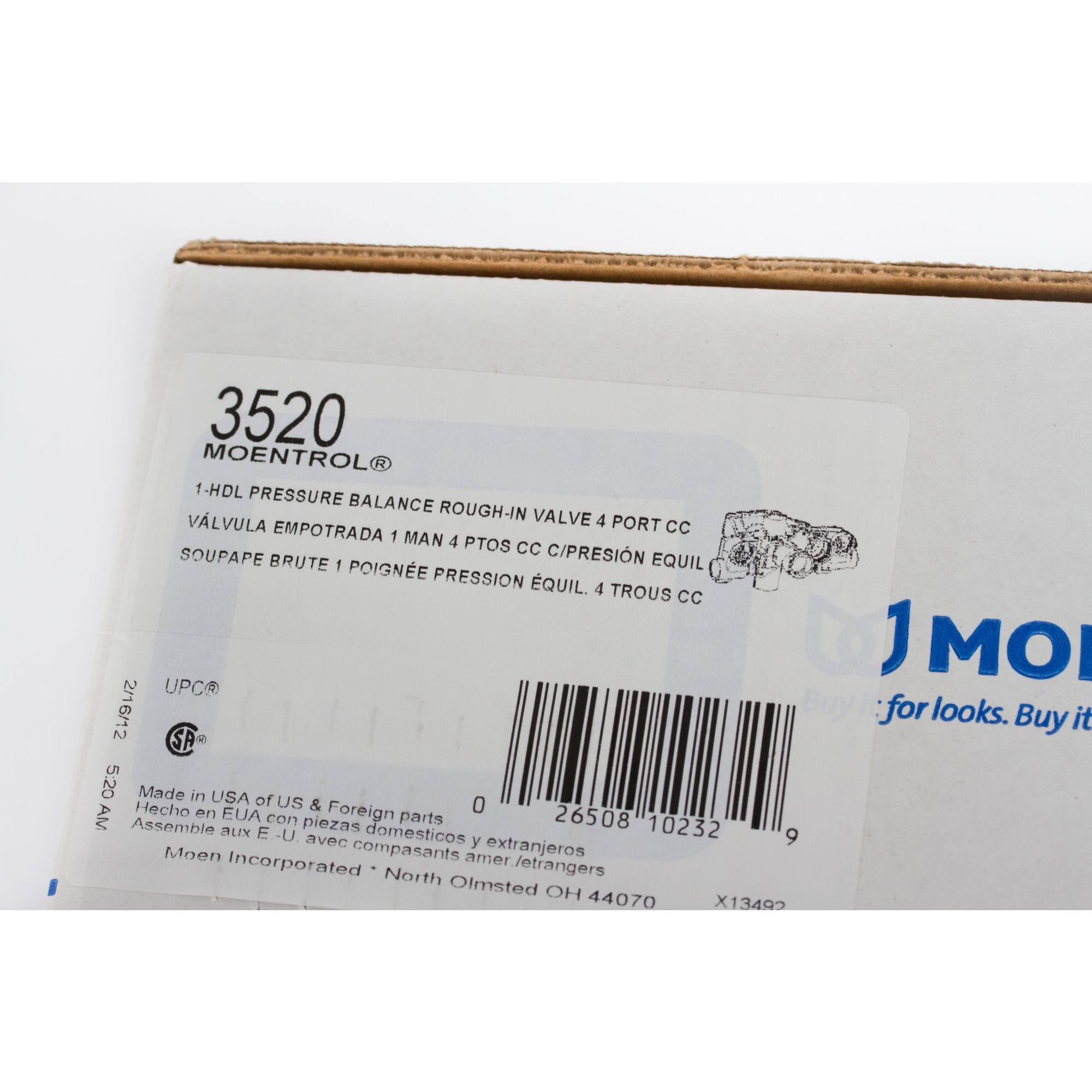 Moen Moentrol 1/2 in. CC Pressure Balancing Valve 3520