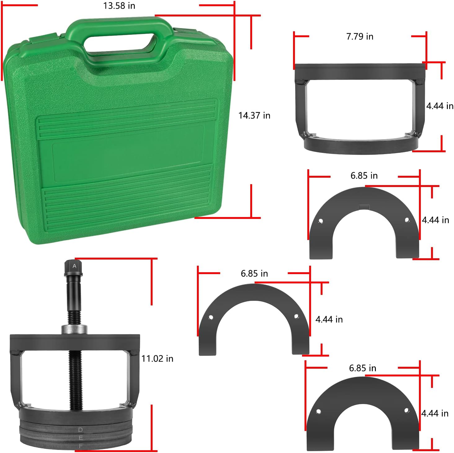 Camoo Back & Front Wheel Bearing Puller Kit with Master Wheel Hub & Bearing Remover & Installer Kit Fits Most Makes and Models - Front, Rear, & All-Wheel Drive #27213