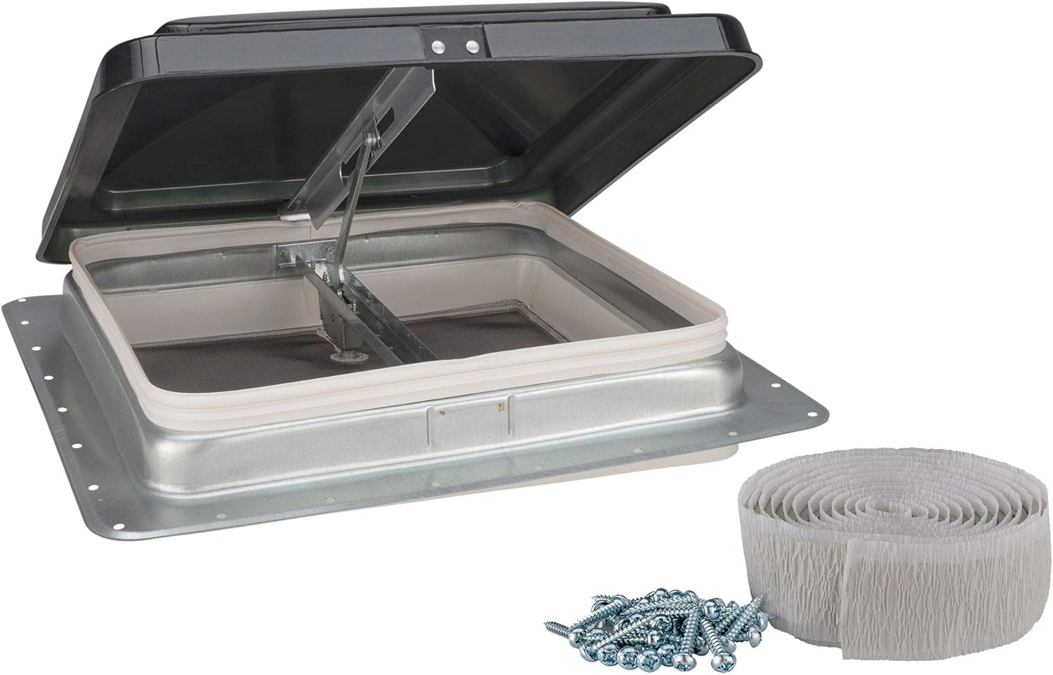 HENG'S 14 RV CAMPER TRAILER UNIVERSAL SMOKE COLOR CARGO ROOF VENT 74111- NO GARNISH RING INCLUDED by Heng's