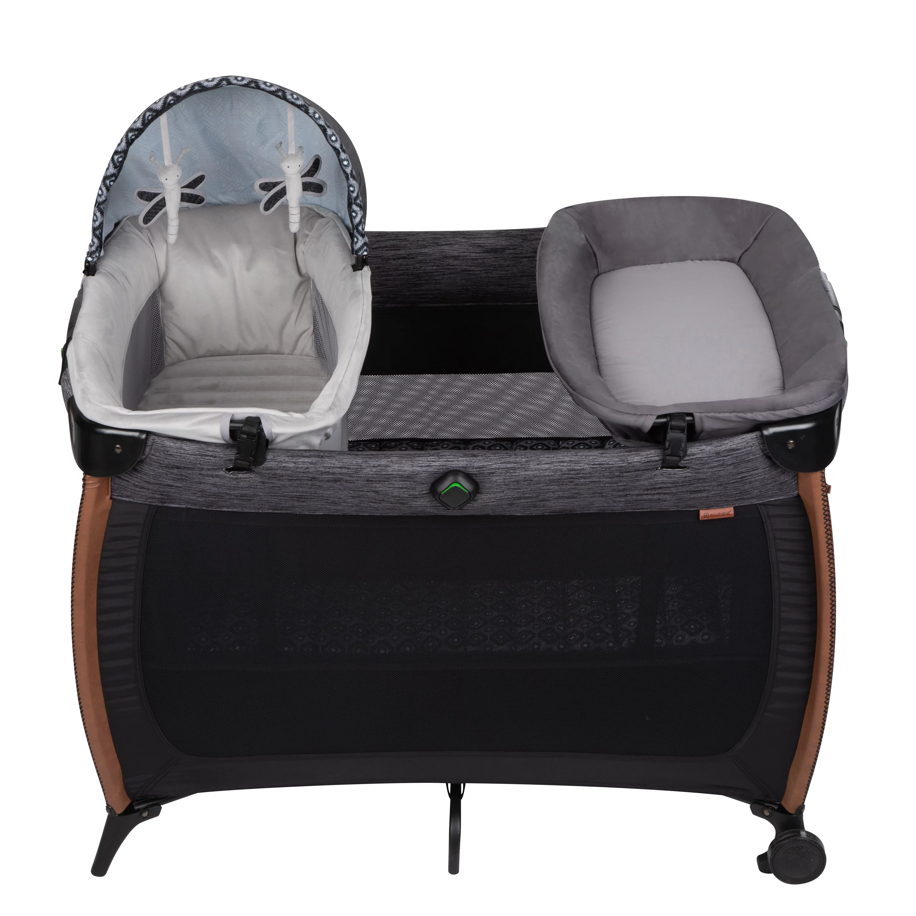Monbebe Flex Deluxe Baby Play Yard with Bassinet and Changer, Urban Boho