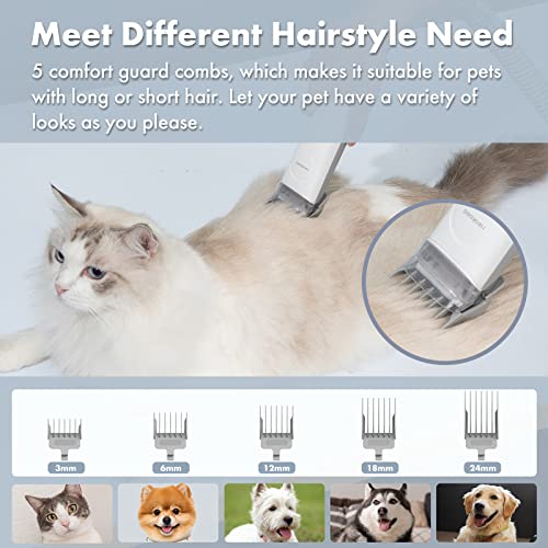 Neakasa by neabot P2 Pro Dog Grooming Kit, Dog Clippers Vacuum Suction 99% Hair, Pet Grooming with 5 Proven Grooming Tools, 2L Large-capacity Easy Empty Dustbin for Dogs Cats Animals