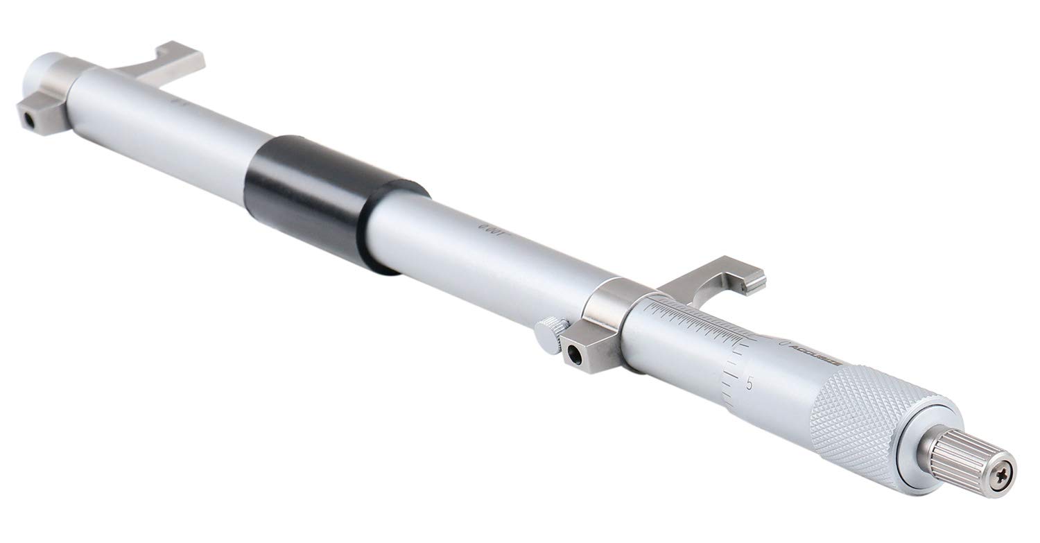 Accusize Industrial Tools 3-4'' by 0.001'' Inside Micrometer in Fitted Case, Satin Chrome Finished, Eg00-3224