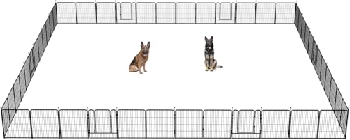 FXW Instant Dog Playpen, Portable Pet Fence for Outdoor, RV Trips, and Camping, 40inch, 16 Panels for Medium and Large Dogs│Patented