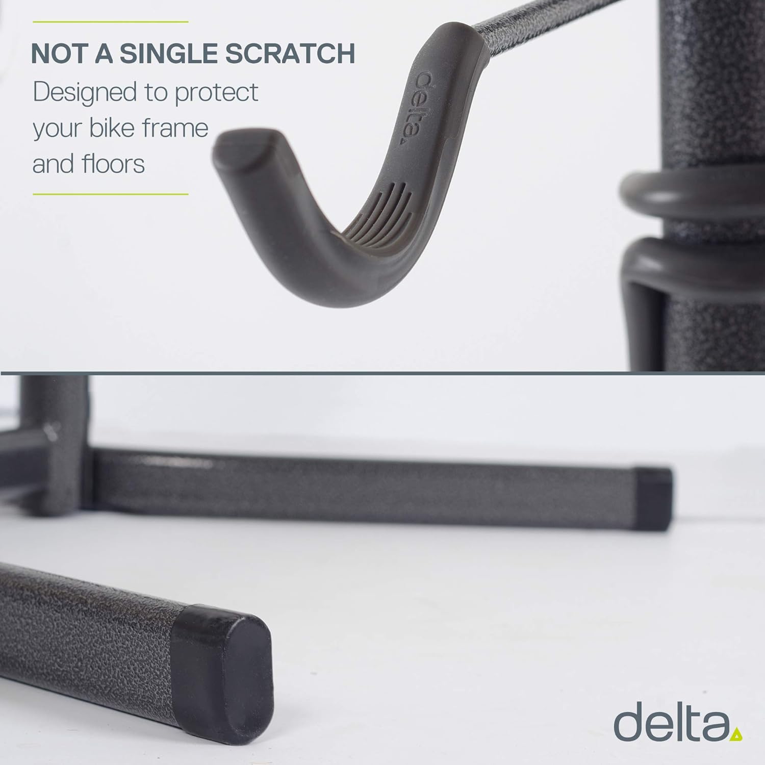 Delta Cycle Canaletto Bike Rack Garage - 4 Bike Storage Rack - No Drilling Required - Fully Adjustable Vertical Bike Rack for Any Style Bicycle - Freestanding Wall Bike Rack Holds Up to 160 lbs