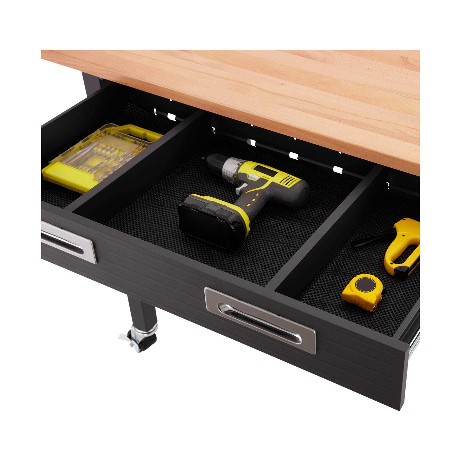 Seville Classics Ultragraphite Wood Top Workbench on Wheels - Shop Hardware Tools Online Store