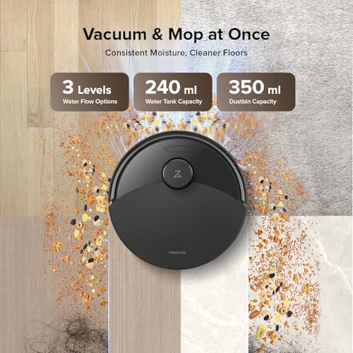 roborock Q8 Max Robot Vacuum and Mop Cleaner, DuoRoller Brush, 5500Pa Strong Suction, Lidar Navigation, Obstacle Avoidance, Multi-Level Mapping, Perfect for Pet Hair