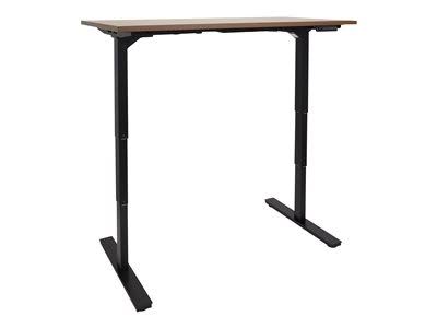 Union u0026 Scale Essentials Electric Sit-Stand Desk | 55.1x22 x 27.5x22 x 25.9x22 to 51.5x22 | Espresso/Black