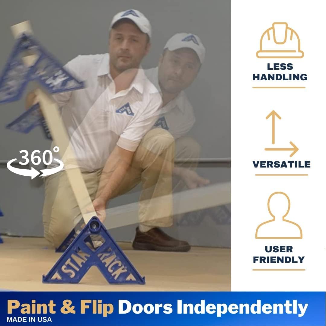 Stak Rack | 4 in 1 Painter's Accessory Tool | Stacking Design | Paint Interior or Exterior Doors, Trim & Kitchen Cabinet Doors| for Contractors & Homeowners (12)