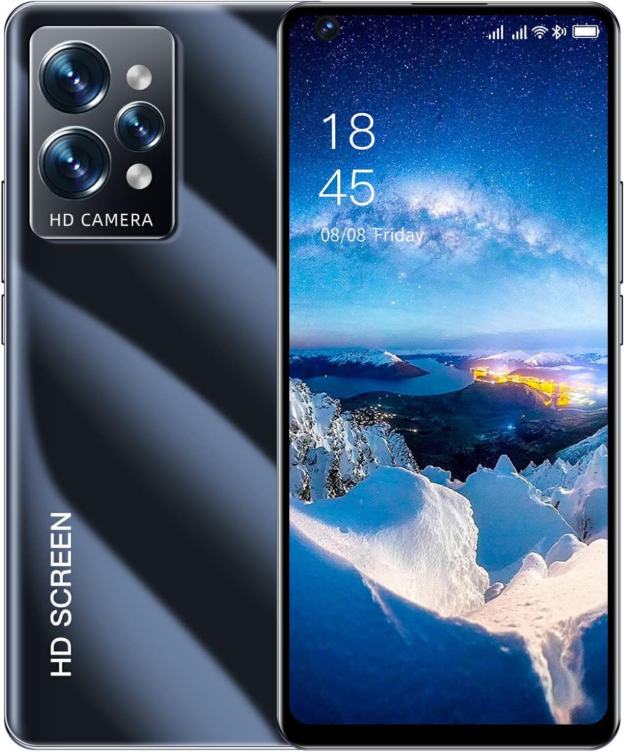 Unlocked Mobile Phones, Smart Phone HD Full Screen Phone, Adnroid Dual SIM Quad-core Face Unlocked Smartphones 2+16GB 6.82-inch Ultrathin, Support Extension 128g The Gift for Friends/Family (Blue) Pack of 2