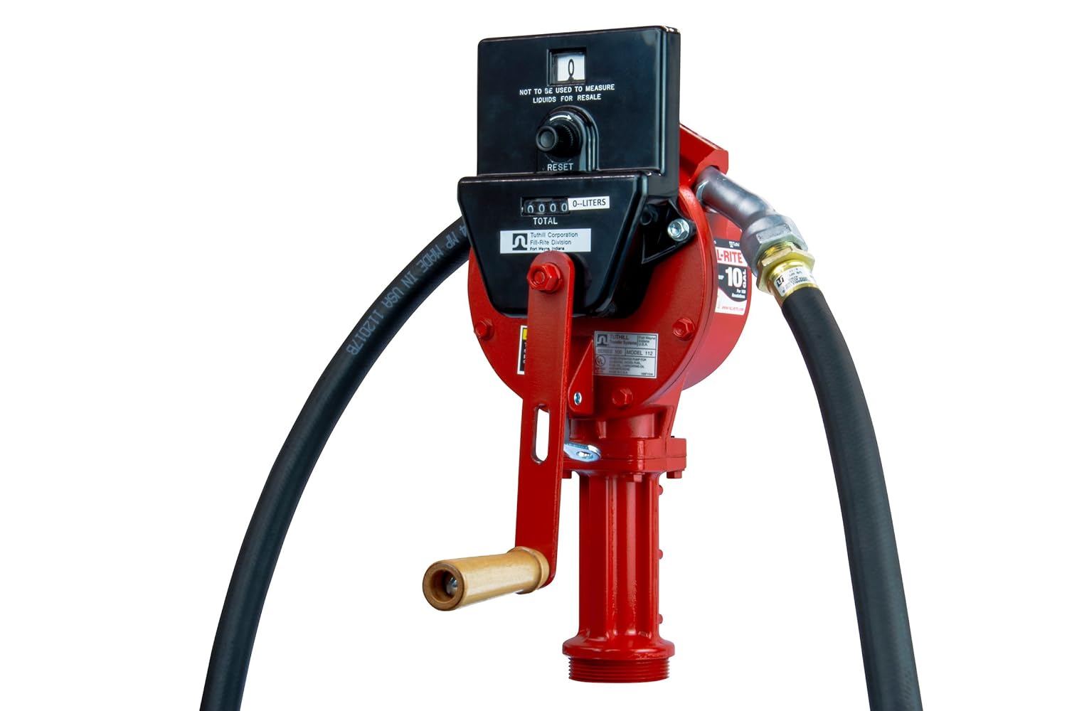 Fill-Rite FR151 Piston Hand Pump with Suction Tube and Pail Spout