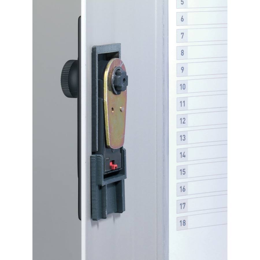 Durable - Locking Key Cabinet, 72-Key, Brushed Al