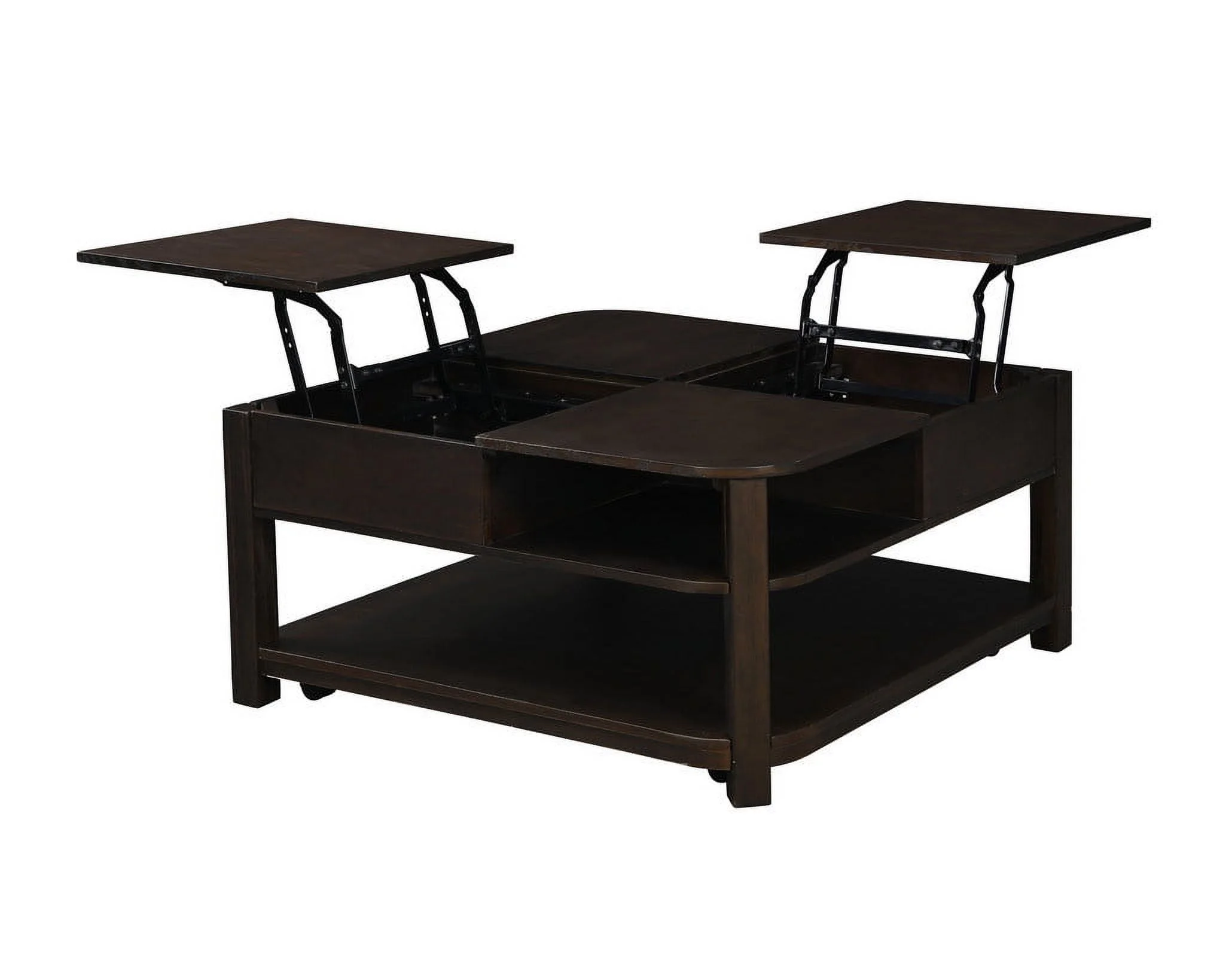 Versatile Coffee Table - Hidden Storage & Lift-Up Tabletops