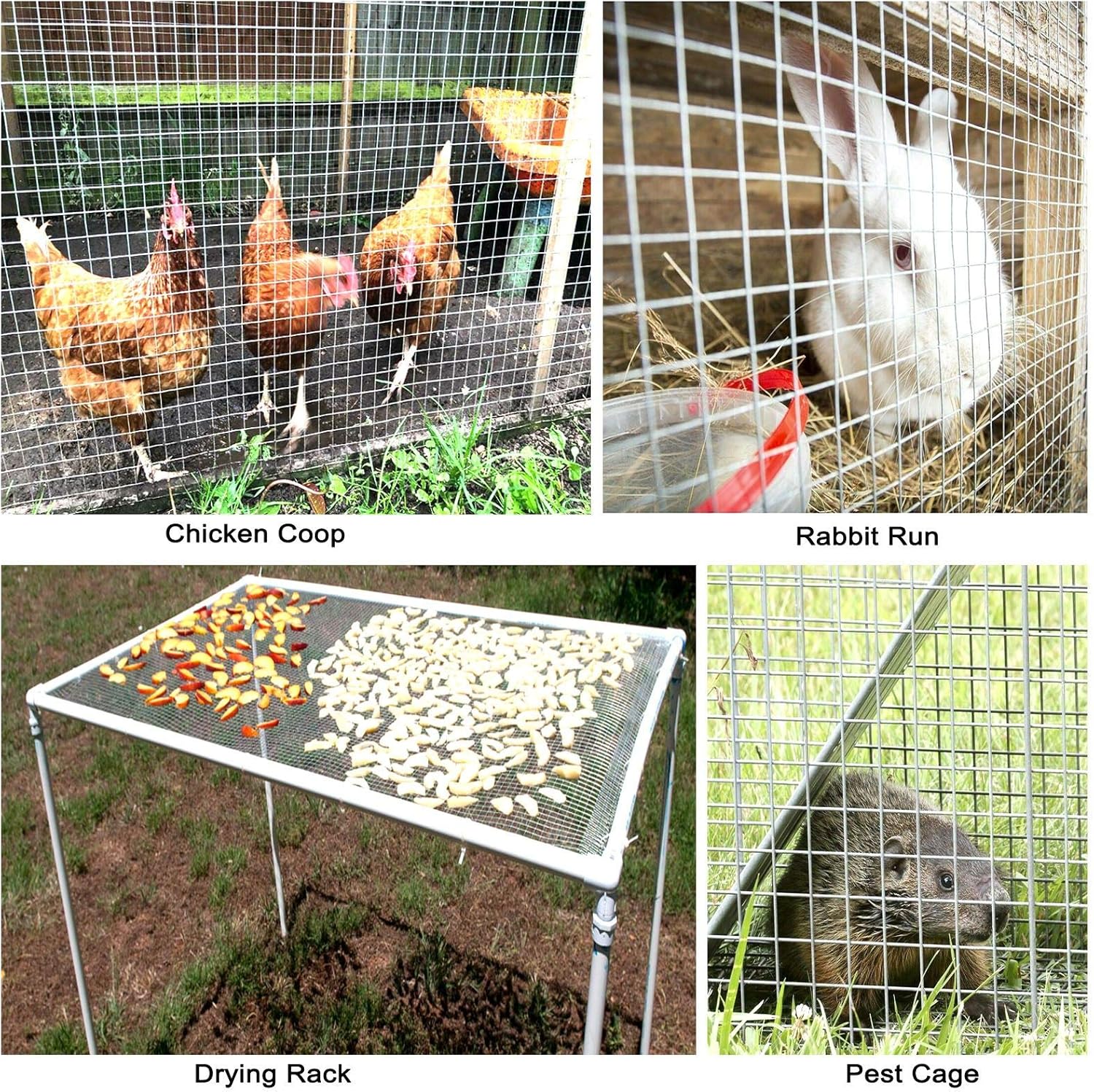 Rocicmhy 48x100 Hardware Cloth 1/2 Inch 19Ga,Chicken Coop Wire,Hot Dipped Galvanized Wire Mesh Roll,Chicken Wire Fence Rolls,Welded Wire Fencing,Chicken Wire Fencing,Concrete Wire Mesh,Rabbit Wire