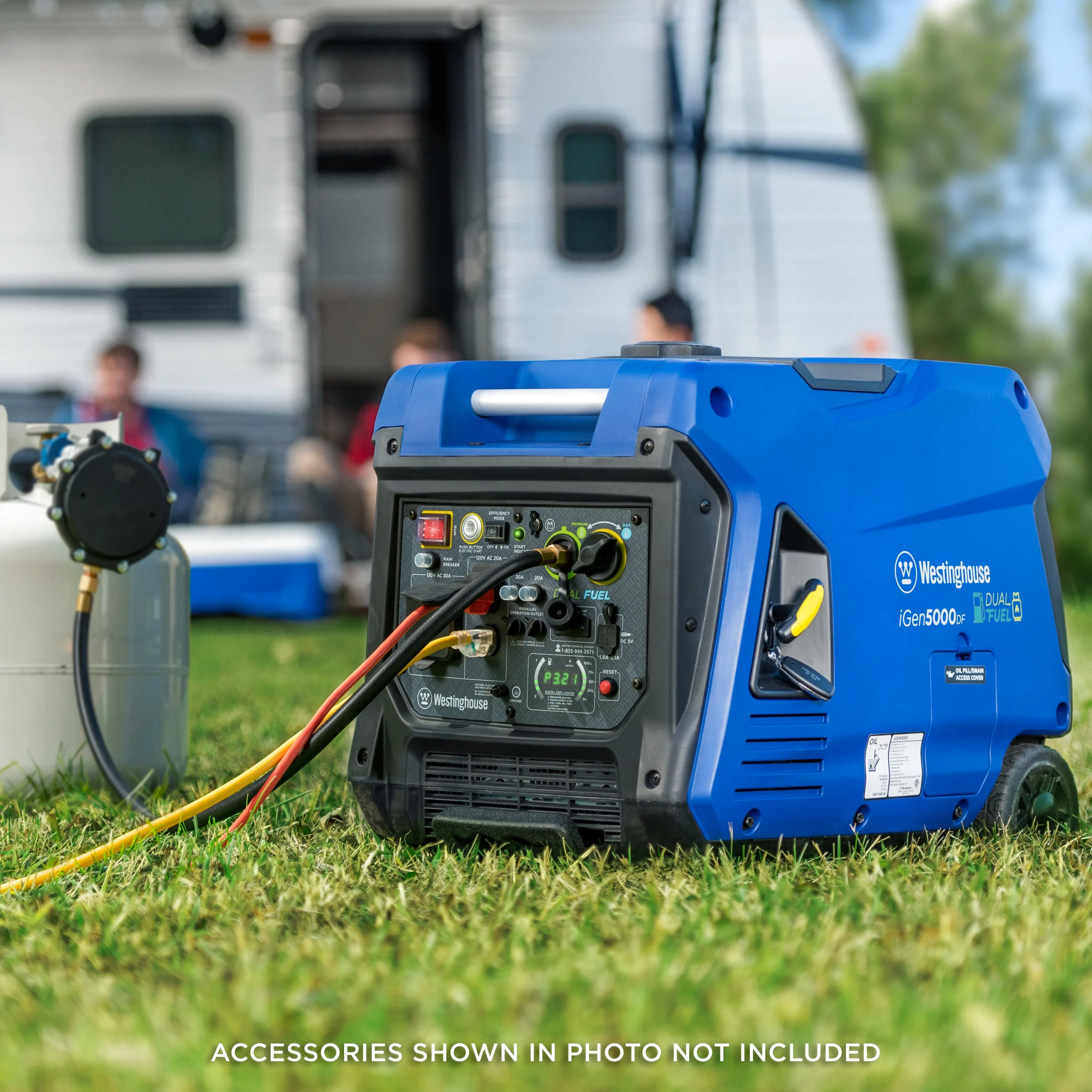 Westinghouse 5000 Watt Electric Start Dual Fuel Portable Inverter Generator with RV Outlet