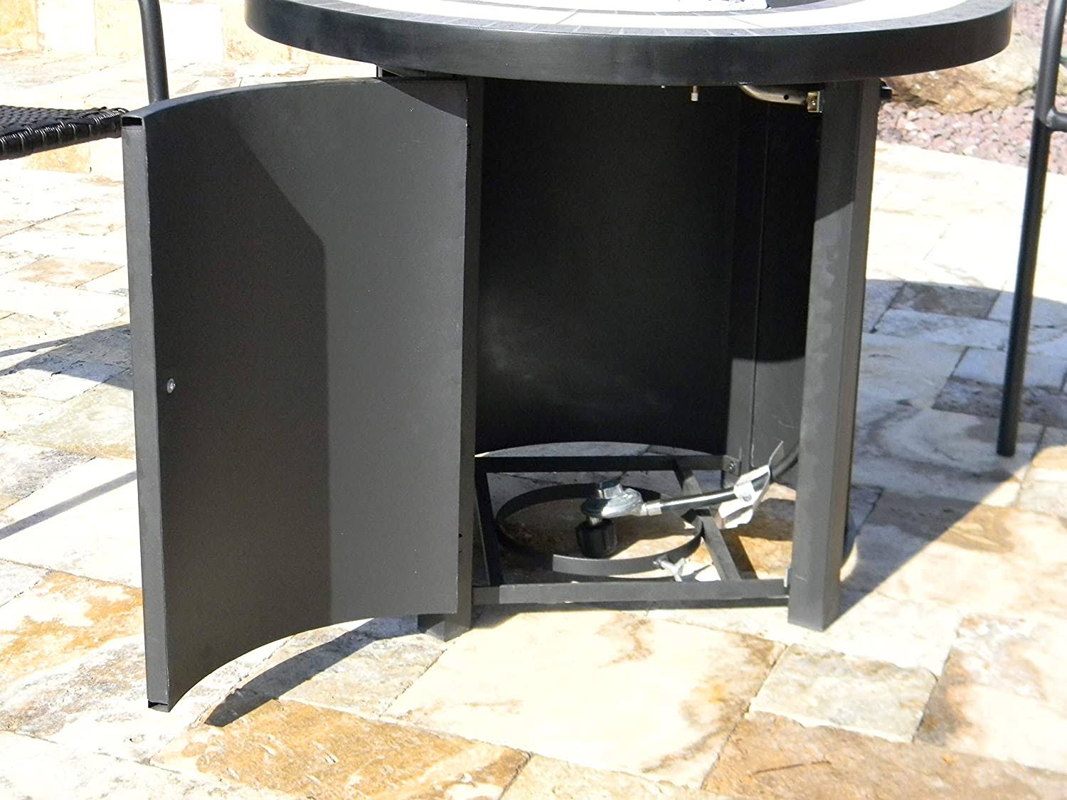 Tile Top Round Propane Fire Pit
