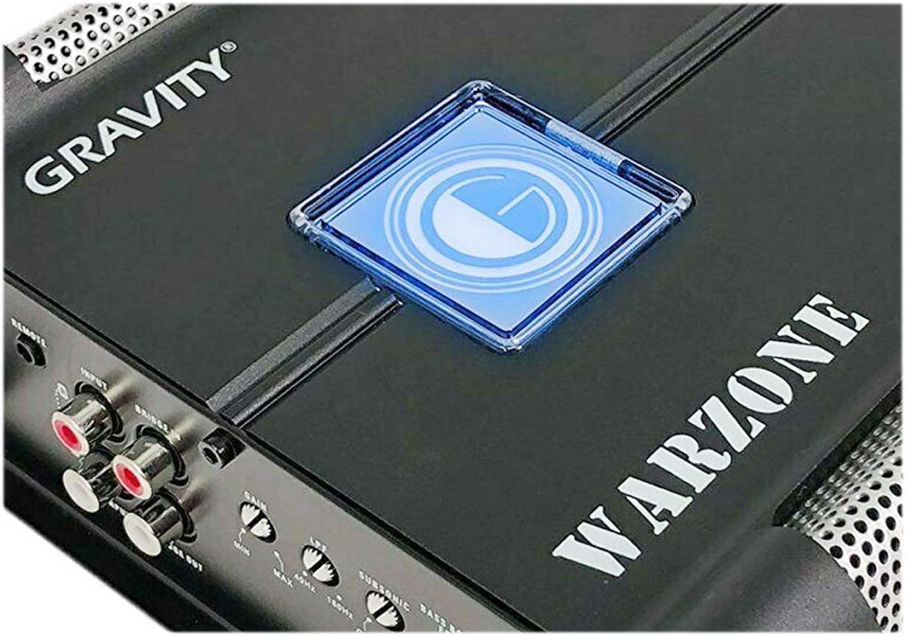 Car Amplifiers - Gravity Audio WZ3000.1D Warzone 3000W Class D Amp 1/2/4 Ohm Stable with Remote Sub Control
