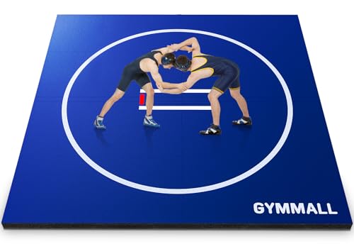 Wrestling Mat 6.6'x10'/10'x10' for Home Outdoor Indoor, 1.2" Thick Foldable XPE Jiu Jitsu Floor Exercise Mat for Gymnastics, PE Training, BJJ, MMA, Martial Art, Grappling, Judo, Boxing, Yoga