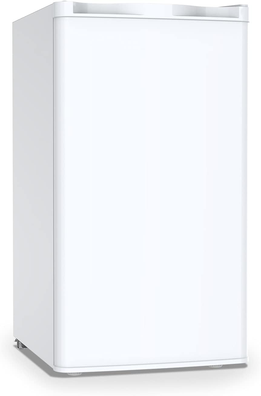 3.2 Cu. Ft Mini Refrigerator Small Drink Food Storage Machine Compact Refrigerator for Dorm, Garage, Camper, Basement or Office, Single Door Mini Fridge, White