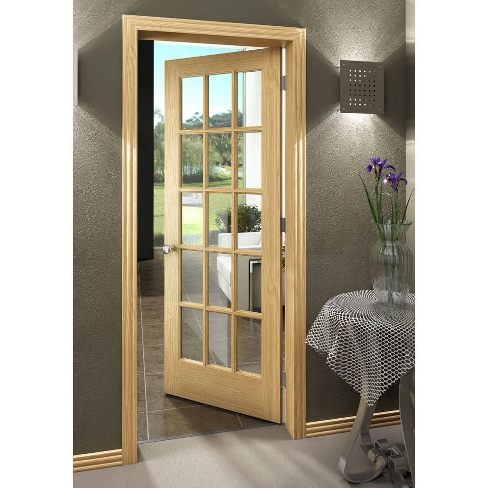 Frameport Lite Slab Glass French Doors, Beige