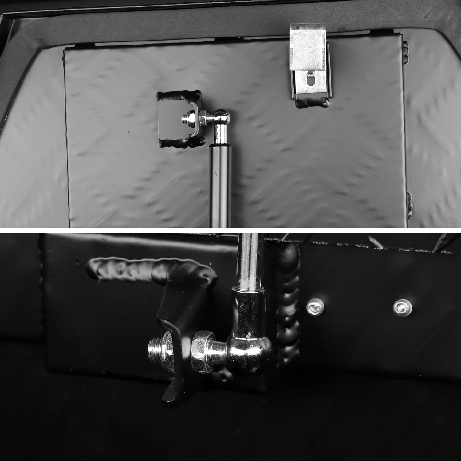 Carpartsinnovate For 29 Truck Pickup Black Aluminum Underbody Tongue Tool Box Trailer Storage+Lock