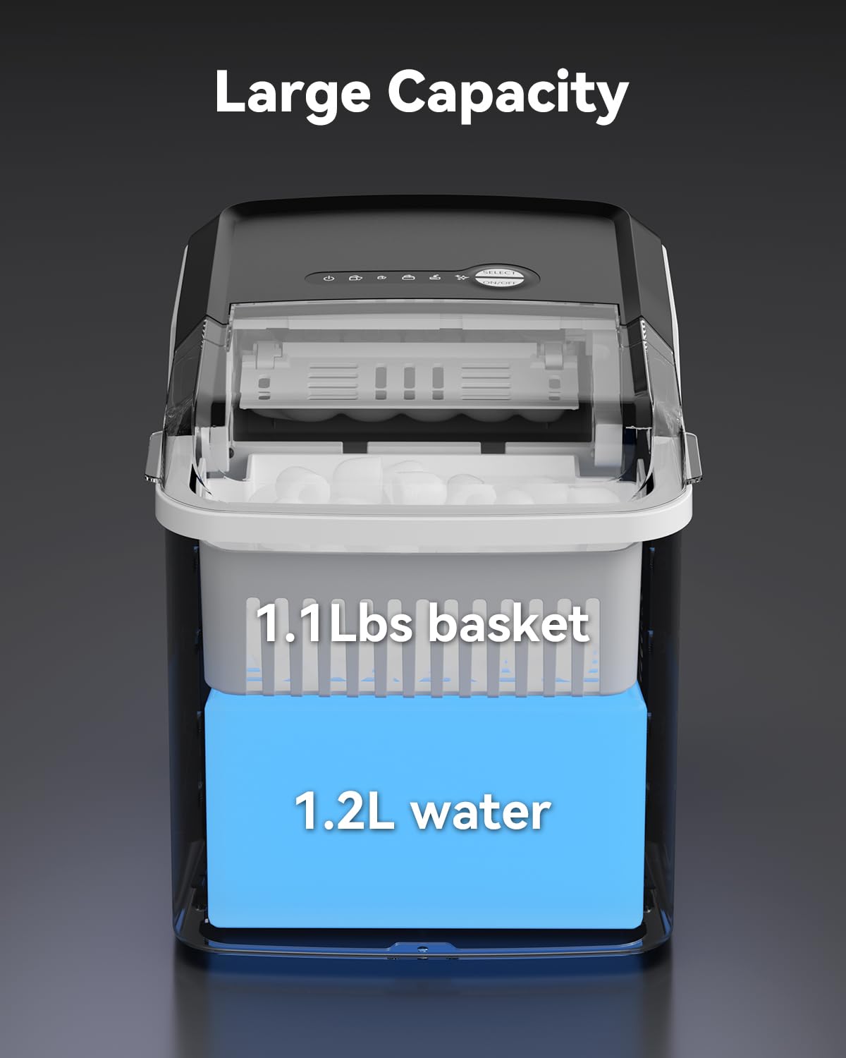 CROWNFUL Ice Makers Countertop, Portable Small Ice Machine with Self-Cleaning & CROWNFUL Food Scale