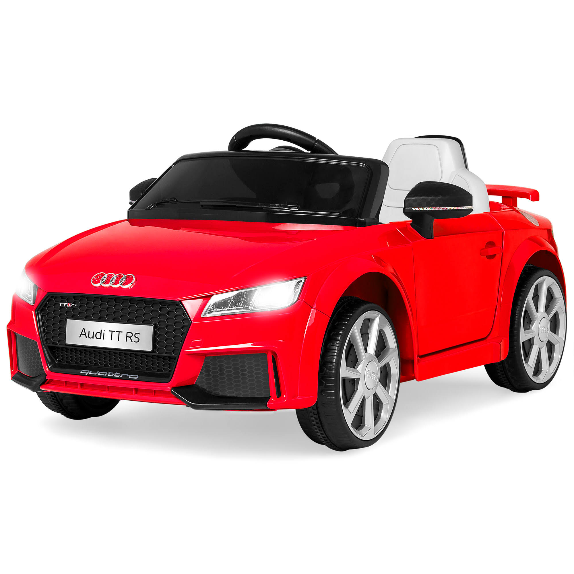 Best Choice Products 6V Kids Licensed Audi TT RS Ride-On Car with Parent Control, 2 Speeds, Suspension, AUX Input - Red