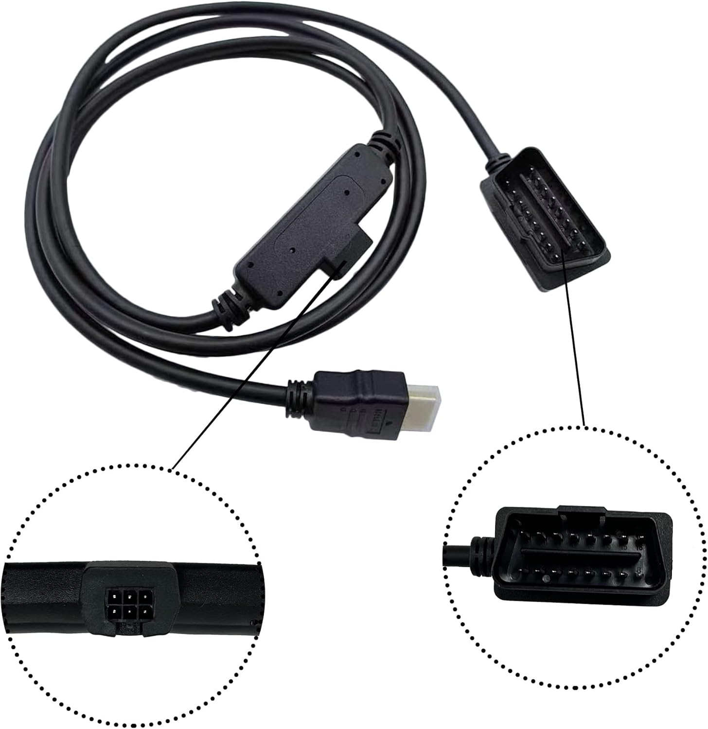 OBDII HDMI Adapter Replacement Cable for Edge CS2 CTS2 CTS3 Plug Monitor H00008000 Pack of 2
